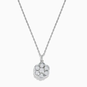 EFFY 925 Sterling Silver Diamond Cluster Pendant necklace